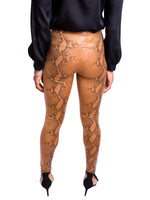 Load image into Gallery viewer, Snake Print Stretchy Leather Look Leggings
