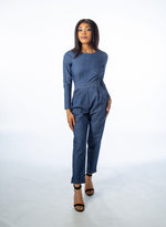 Load image into Gallery viewer, Denim Long Sleeve Jumpsuit

